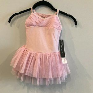 Danz N Motion Little Girls Dance Gymnastics Leotard Bodysuit Tutu S 4/6 Pink New